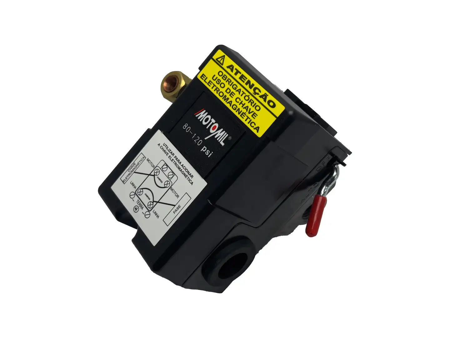 PRESSOSTATO AUTOMATICO 80 / 120 LBF 4 VIAS C/ ALAVANCA 80/120lbf 4 VIAS