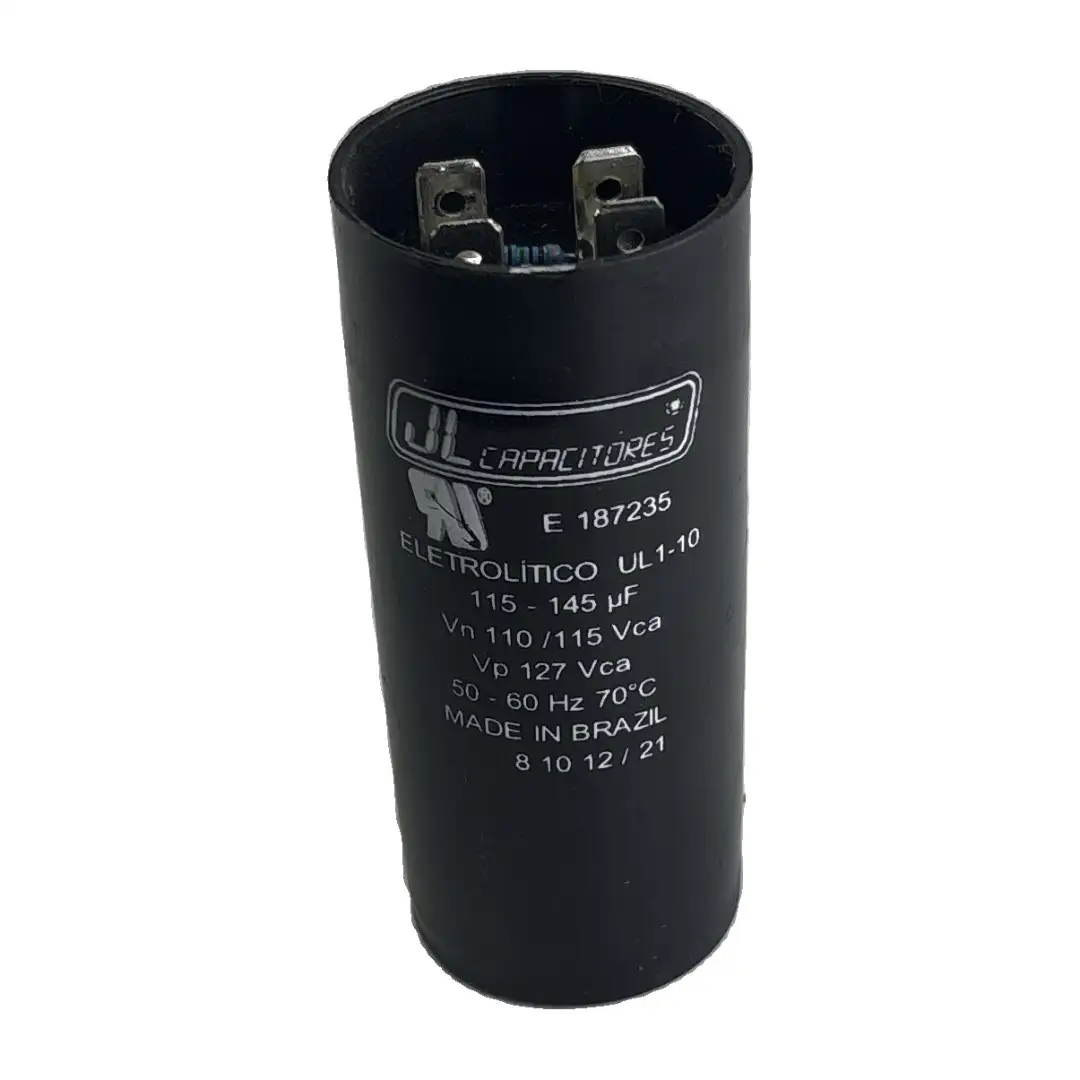 Capacitor 115-145uf 110vac JL (191320) para diversos JLD COMPONENTES