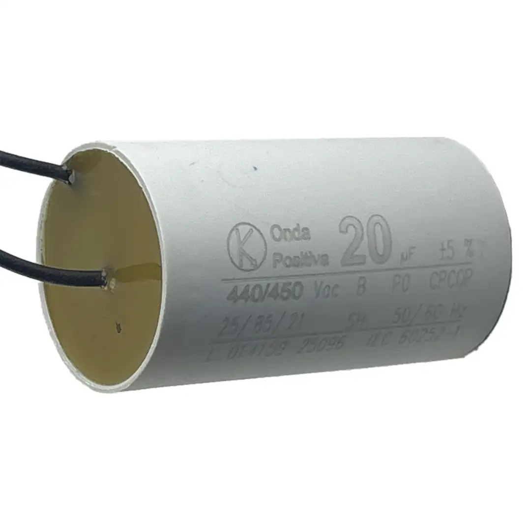 CAPACITOR PERM CABO 20,0 UF 440/450V ONDA POSITIVA