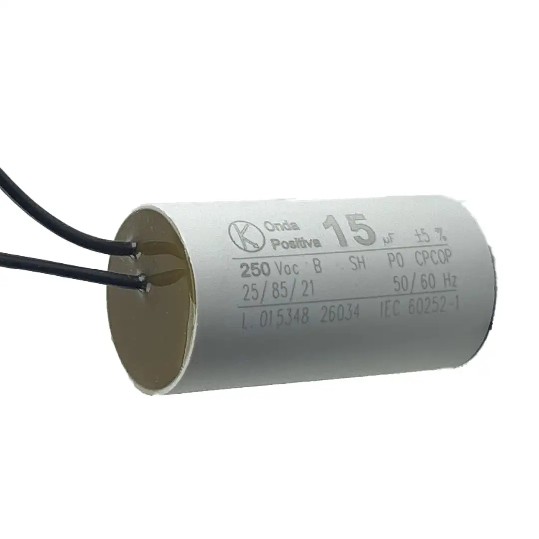 CAPACITOR PERM CABO 15UF 250V ONDA POSITIVA