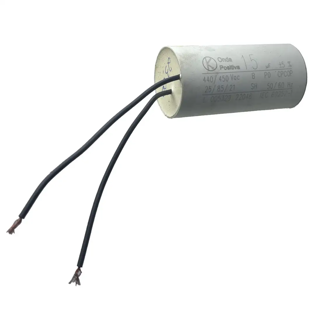 CAPACITOR PERM CABO 15,0 UF 440/450V ONDA POSITIVA