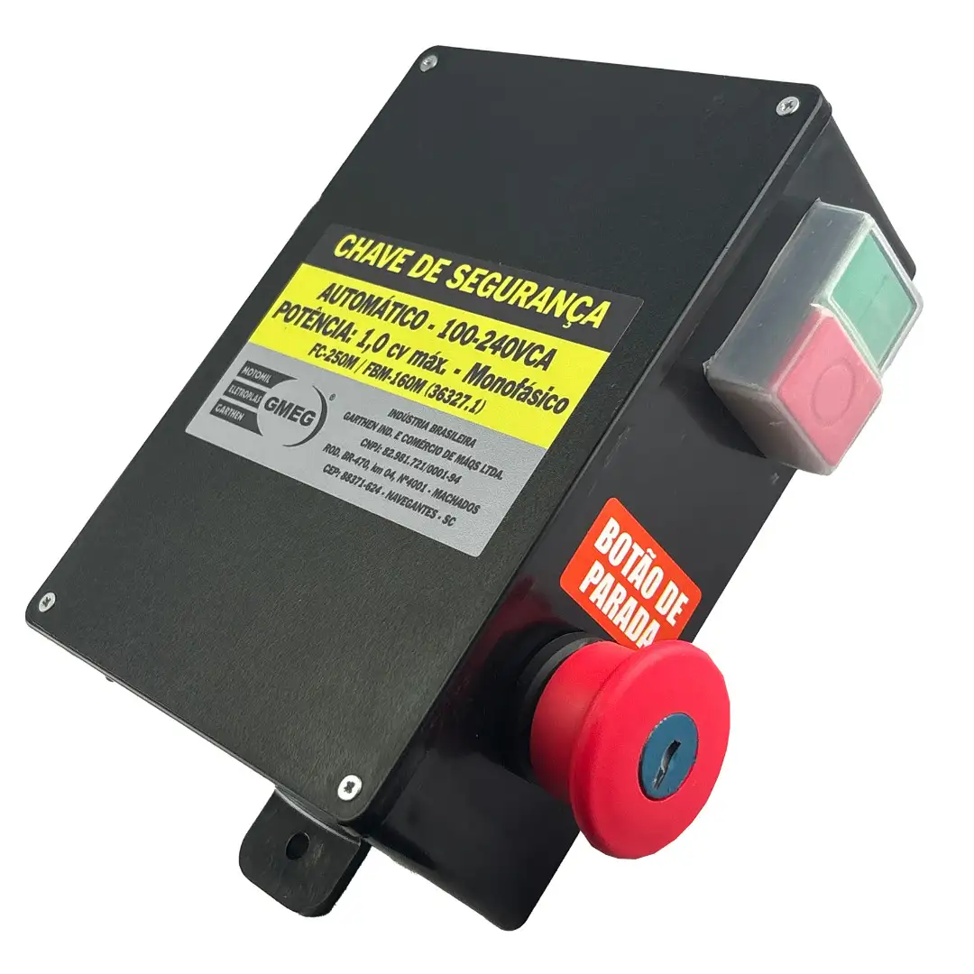 KIT CHAVE SEG.12V FURADEIRA para FBM-160/FC-250 Garthen
