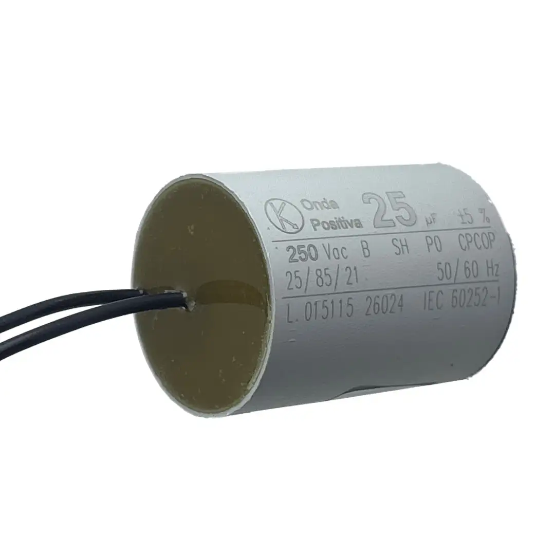 CAPACITOR PERM CABO 25UF 250V ONDA POSITIVA