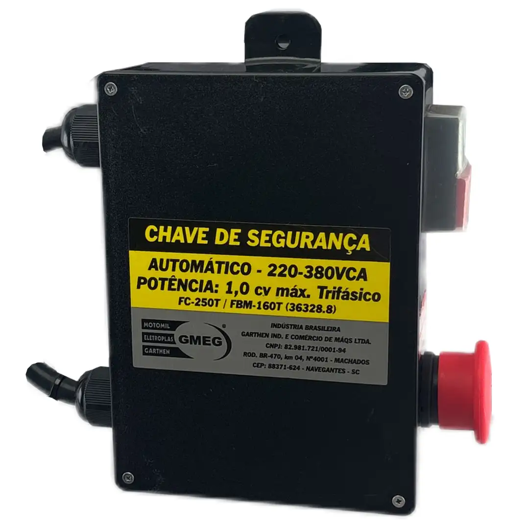 KIT CHAVE SEG.12V TRI 220-380V 1.0CV FURADEIRA DE COLUNA para Furadeira De Bancada FC-250 Motomil