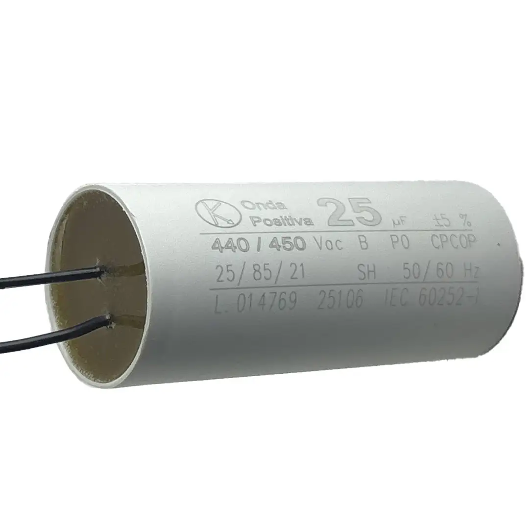CAPACITOR PERM CABO 25,0 UF 440/450V ONDA POSITIVA